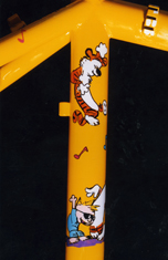 calvin and hobbes hand painted bicycle art