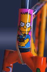 bart simpson tribute hand painted bike